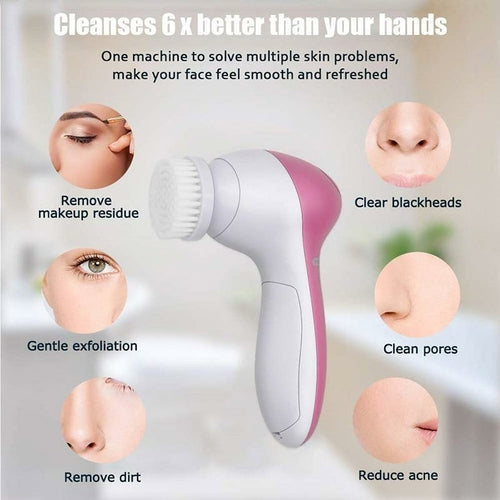 JOCIJI 5-in-1 Facial Cleansing & Massage Brush