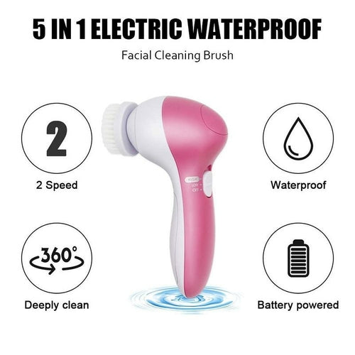 JOCIJI 5-in-1 Facial Cleansing & Massage Brush