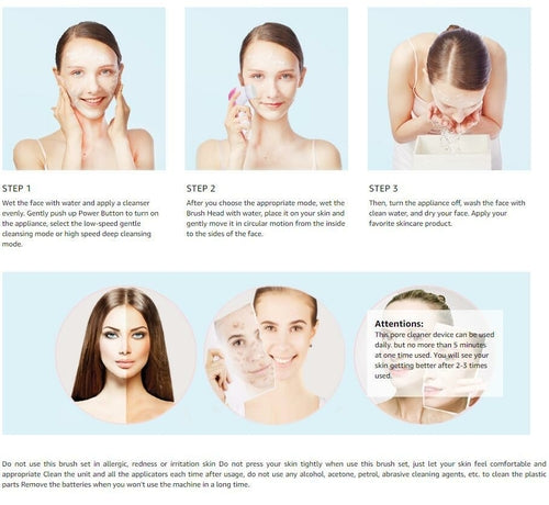 JOCIJI 5-in-1 Facial Cleansing & Massage Brush