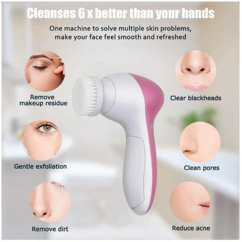 JOCIJI 5-in-1 Facial Cleansing & Massage Brush