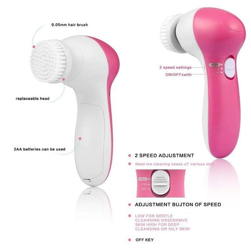 JOCIJI 5-in-1 Facial Cleansing & Massage Brush