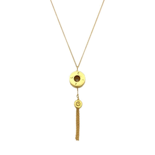 Elegant Gold Tassel Necklace.