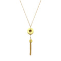 Elegant Gold Tassel Necklace.